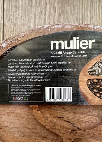 Mulier Ahşap Bölmeli Kuruyemiş Tabağı - Görsel 2