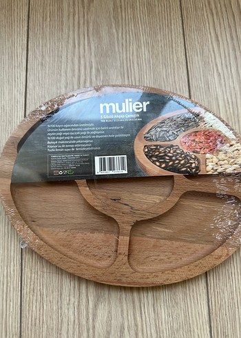 Mulier Ahşap Bölmeli Kuruyemiş Tabağı - Görsel 5