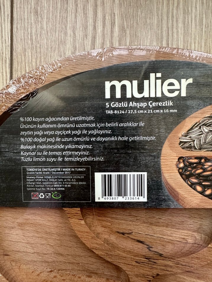 Mulier Ahşap Bölmeli Kuruyemiş Tabağı - Görsel 2