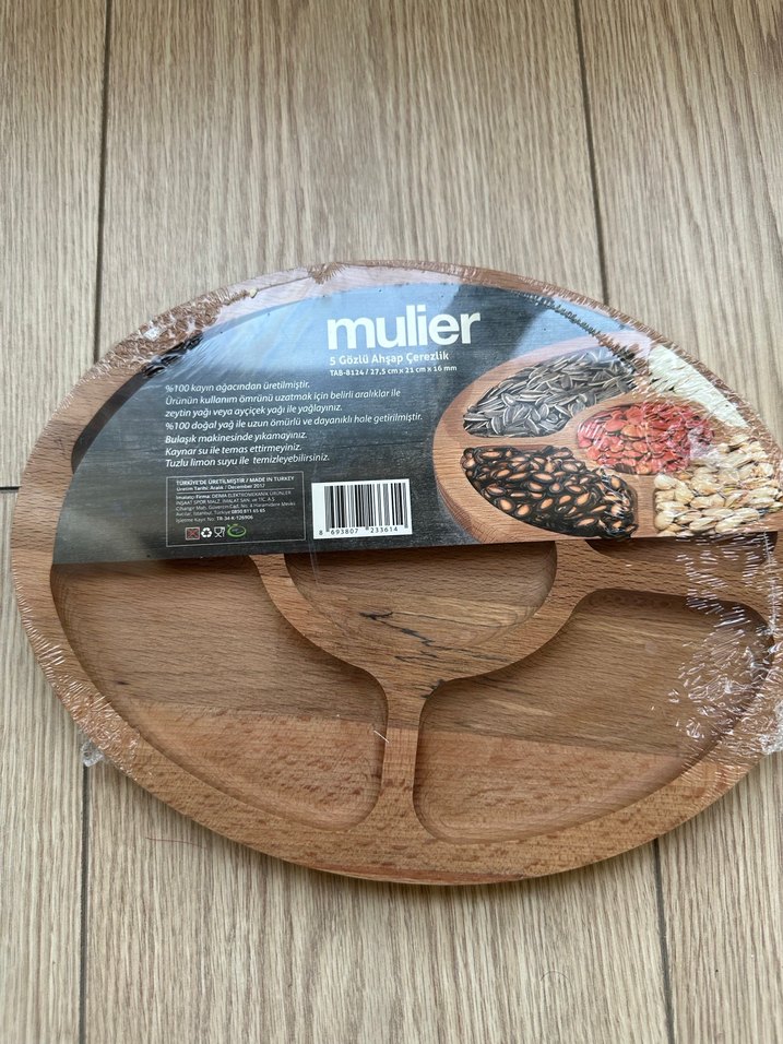 Mulier Ahşap Bölmeli Kuruyemiş Tabağı - Görsel 5