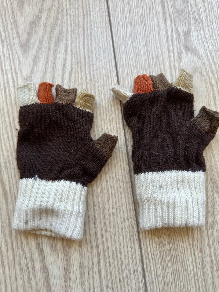 Bohem Tarz Kadın Örgü Parmaksız Eldiven - Görsel 2