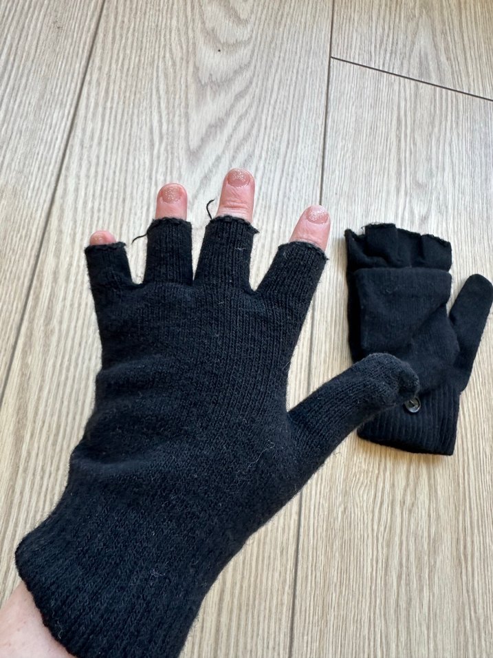 Siyah  Yarım Parmak +Kapanan Eldiven - Görsel 4