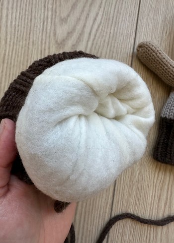 Kadın Örgü Şık Eldivenler Ponponlu - Görsel 6