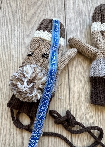 Kadın Örgü Şık Eldivenler Ponponlu - Görsel 5