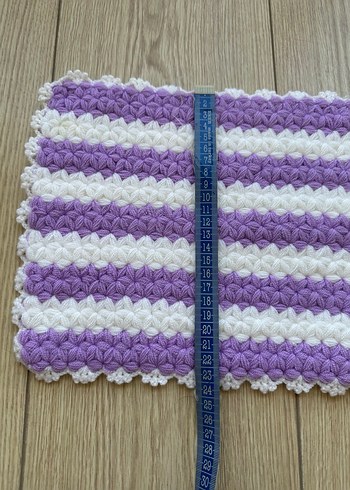 Mor Beyaz Çizgili Banyo Lifi - Görsel 3