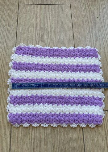 Mor Beyaz Çizgili Banyo Lifi - Görsel 2