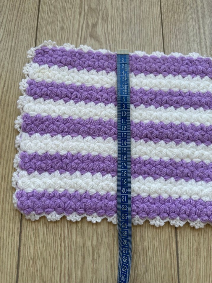 Mor Beyaz Çizgili Banyo Lifi - Görsel 3