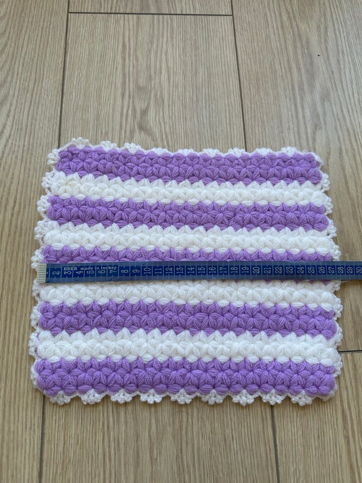 Mor Beyaz Çizgili Banyo Lifi - Görsel 2