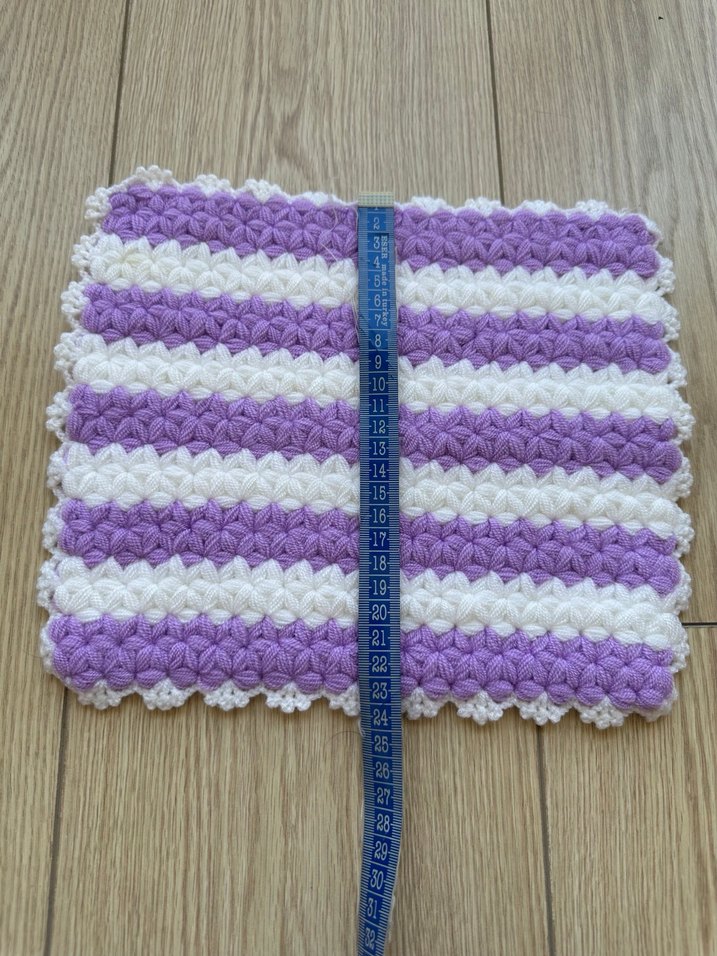 Mor Beyaz Çizgili Banyo Lifi - Görsel 4