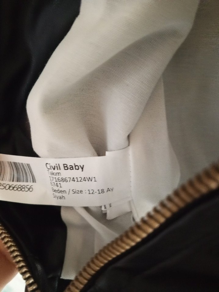 Erkek Çocuk Siyah Deri Biker Ceket - Görsel 2