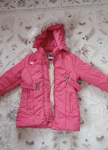 8 Yaş Beden pembe Renk Pembe Mont