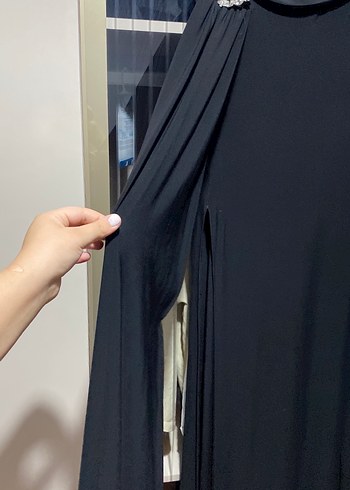 xl Beden siyah Renk Straplez Siyah Uzun Drapeli Abiye Elbise