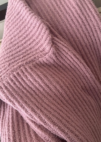 Pembe Triko Boğazlı Kadın Kazak - Görsel 2