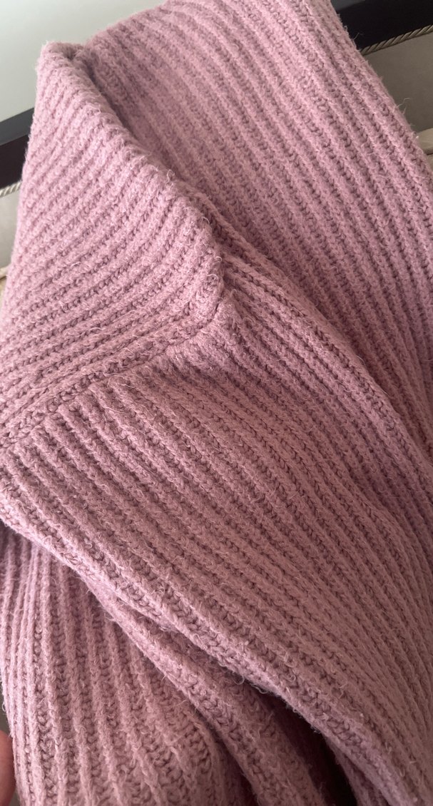 Pembe Triko Boğazlı Kadın Kazak - Görsel 2