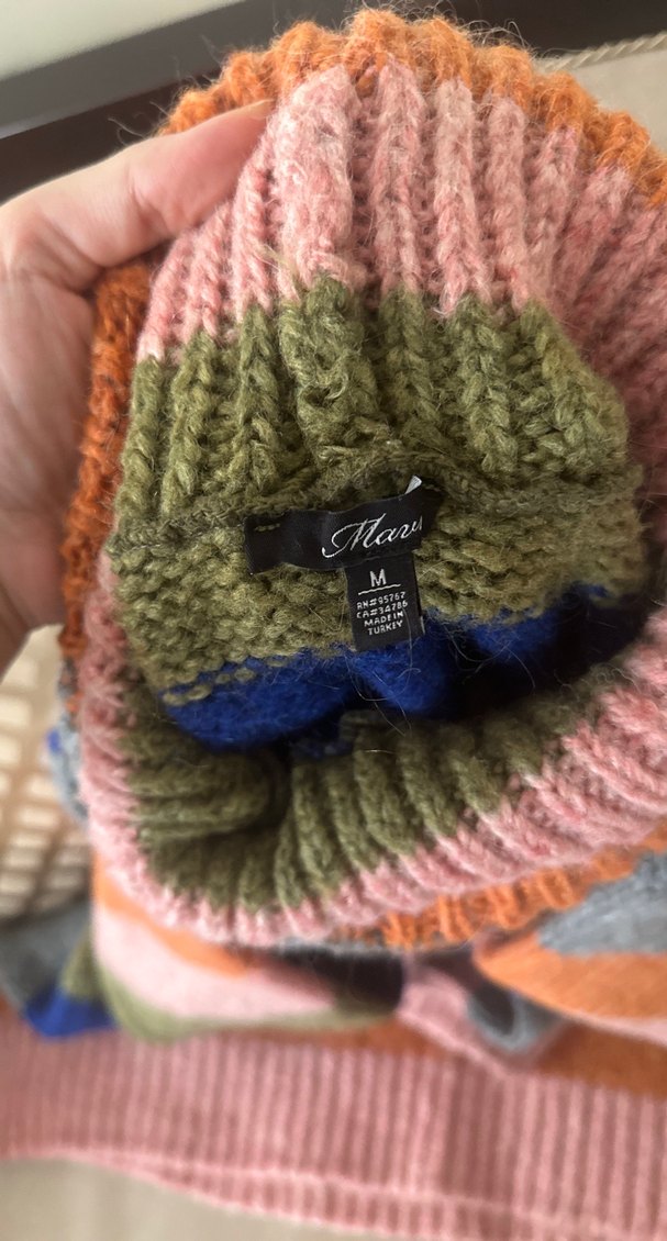 Mavi kalın kazak - Görsel 2