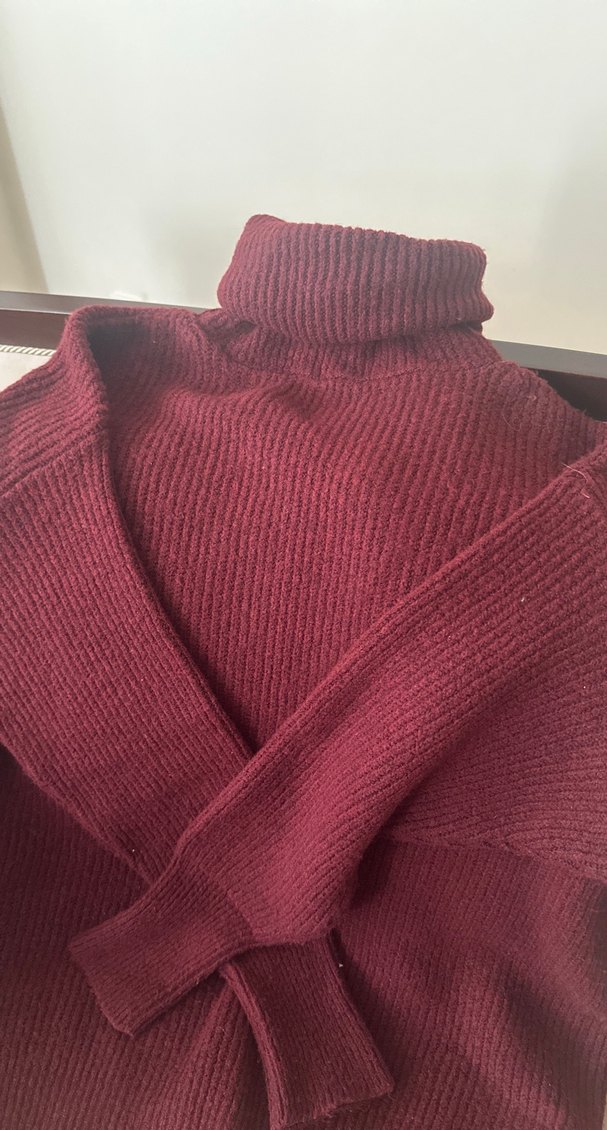 Bordo Kadın Balıkçı Yaka Kazak - Görsel 2