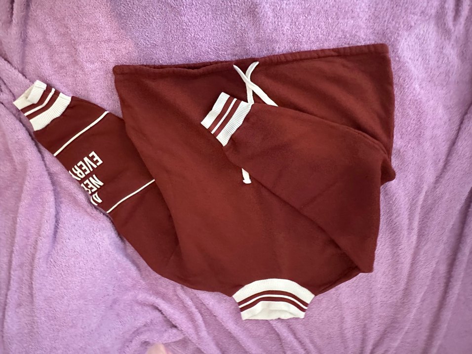 Bordo Boğazlı Oversize Sweatshirt - Görsel 2