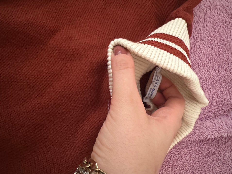 Bordo Boğazlı Oversize Sweatshirt - Görsel 3