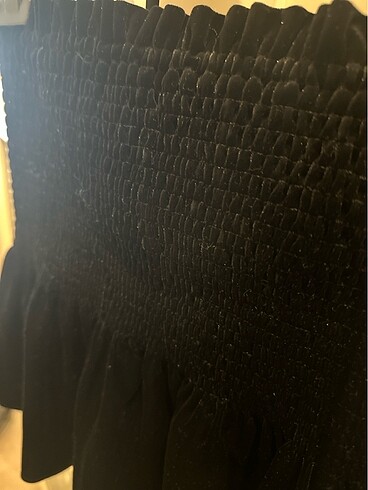 Zara Zara siyah kadife mini etek