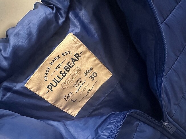 Pull and Bear Mor-lacivert mont ince