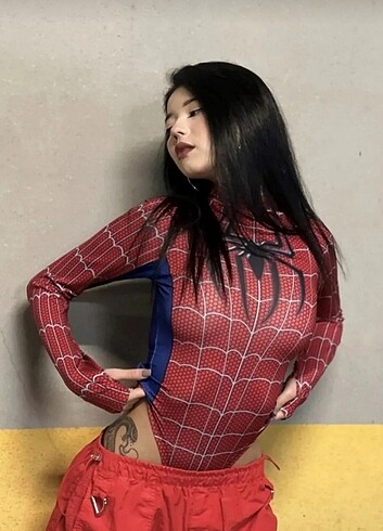 Spider-Man Kırmızı spiderman çıtçıtlı body s-m beden