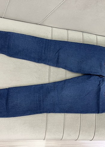 Kadın Lacivert Esnek Dar Kesim Kot Pantolon - Görsel 2