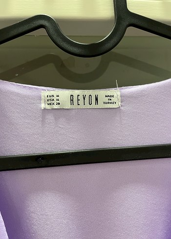 Uzun Kollu V Yaka Mor Midi Elbise - Görsel 3