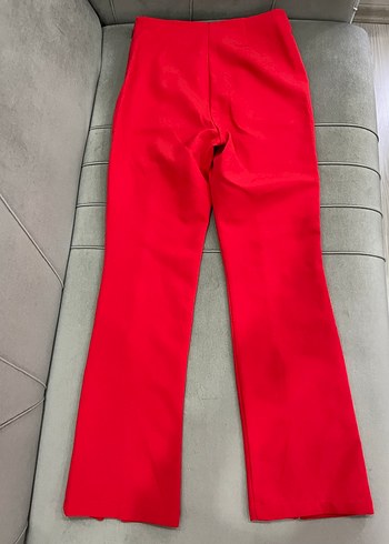 Kadın Kırmızı Midi Kumaş Pantolon - Görsel 2