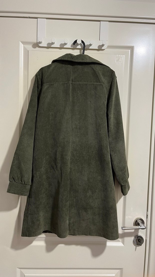 Kadın Uzun Kadife ceket - Görsel 2