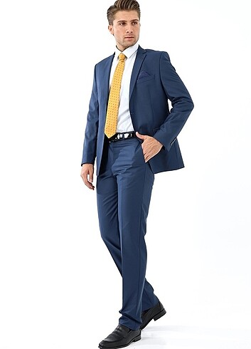52-6 drop Beden Erkek Slimfit Takım Elbise 6 Drop Parlement-2125-304 