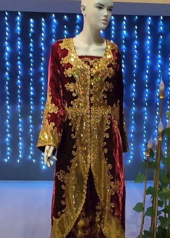 payet işlemeli şalvarlı bindallı - Görsel 8