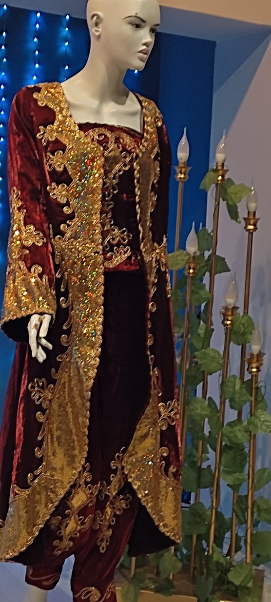 payet işlemeli şalvarlı bindallı - Görsel 2