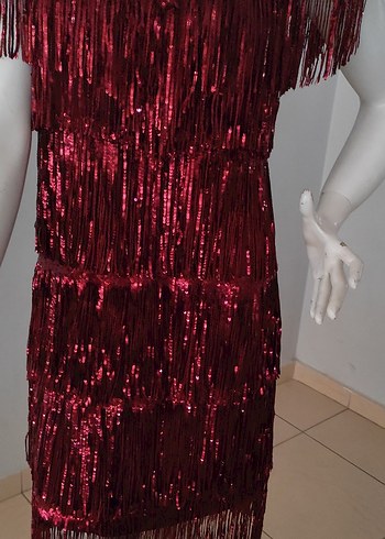 Bordo Püsküllü after parti - Görsel 4