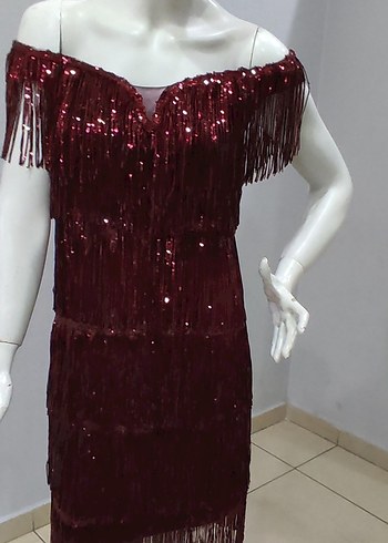 Bordo Püsküllü after parti - Görsel 2