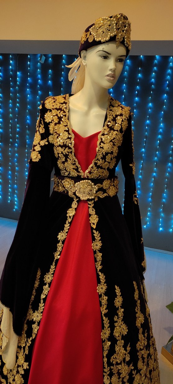 Bordo Nakışlı Kadın Henna Elbisesi - Görsel 2