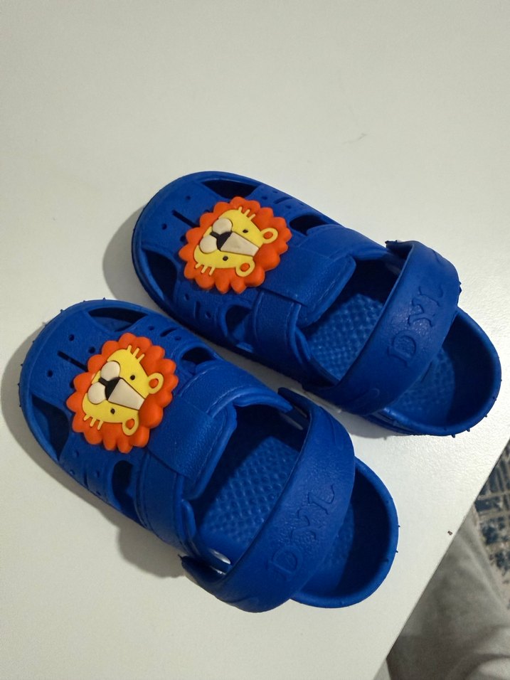 Mavi Erkek Çocuk Cırt Cırtlı Terlik - Görsel 2