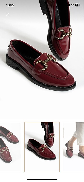 Bordo Loafer ayakkabı