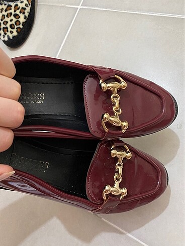 40 Beden bordo Renk Bordo Loafer ayakkabı