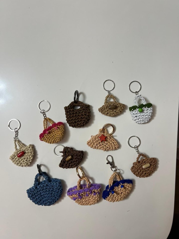 örgü anahtarlık veya çanta süsleri - Görsel 2