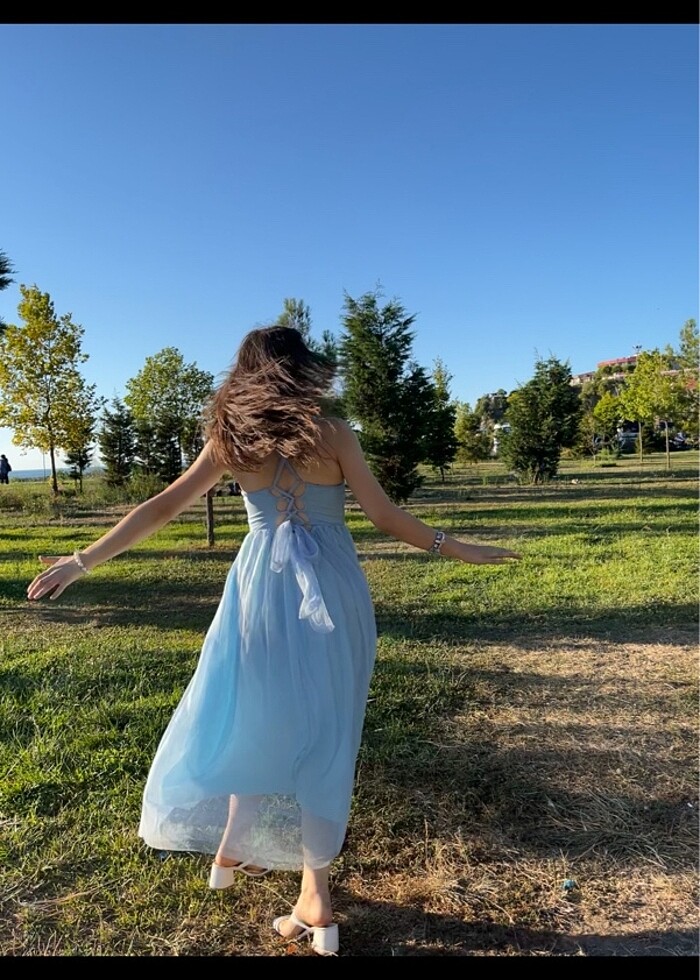 Mavi elbise - Görsel 5