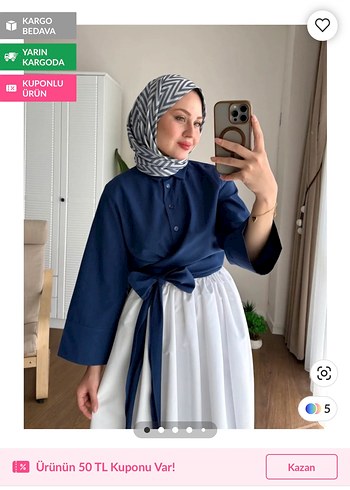 Trendyol & Milla Trend etek üstü gömlek