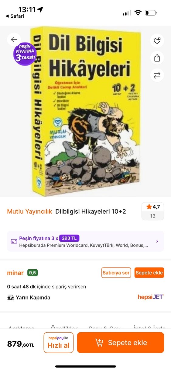 Mutlu Yayıncılık 10lu Dil Bilgisi Hikayeleri Kitap Seti - Görsel 5
