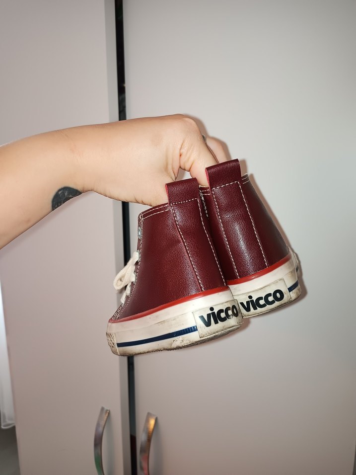 Kız Çocuk Bordo Bağcıklı Vicco Spor Ayakkabı - Görsel 2