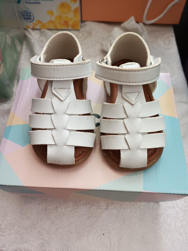 MACCO 21 numara kız/erkek beyaz yazlik ayakkabı - Görsel 5