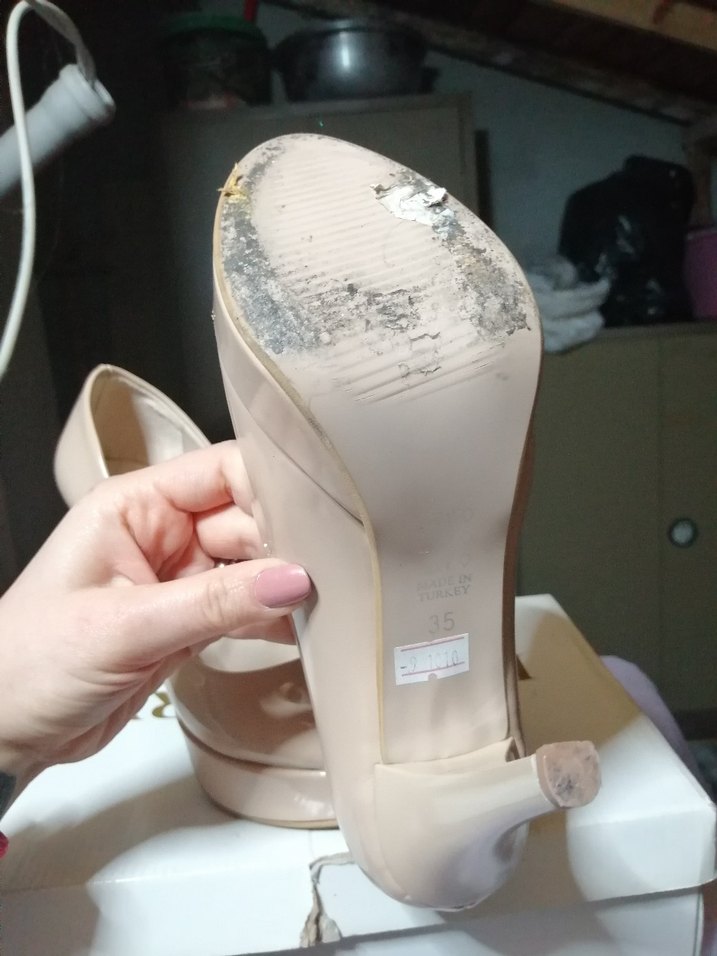 Bej Stiletto Topuklu Kadın Ayakkabı - Görsel 3