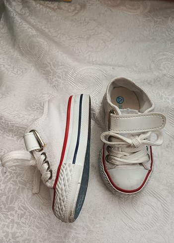 Beyaz Erkek /kiz unisex Çocuk Spor Ayakkabı Velcro - Görsel 2