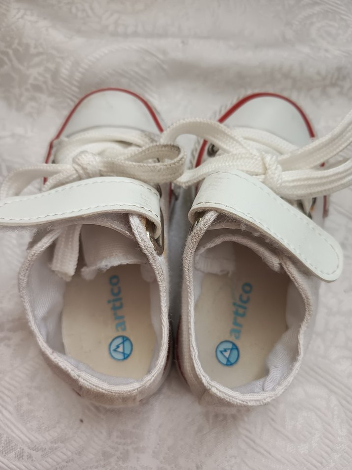 Beyaz Erkek /kiz unisex Çocuk Spor Ayakkabı Velcro - Görsel 5