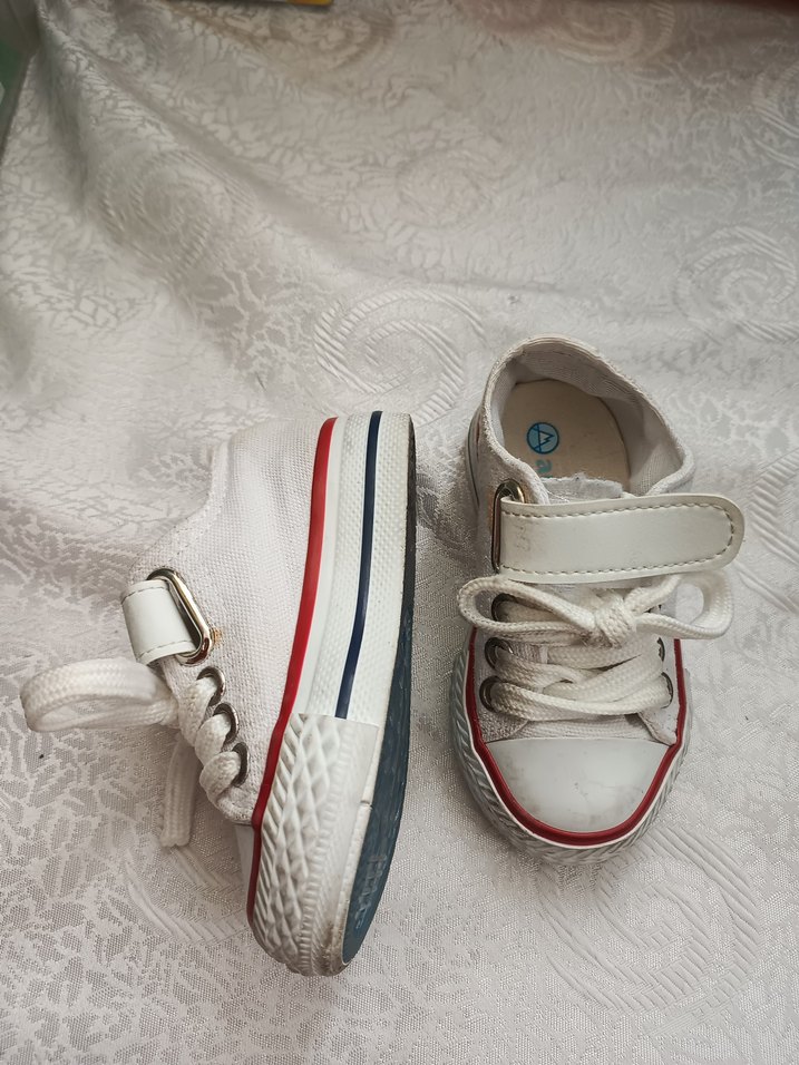 Beyaz Erkek /kiz unisex Çocuk Spor Ayakkabı Velcro - Görsel 2