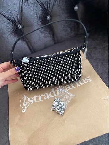 Stradivarius Stradivarius Parlak Taşlı Mini Çanta