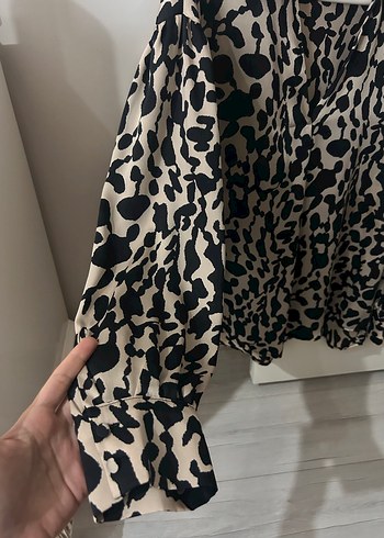 , Baskılı, Salaş Kadın Gömlek - Görsel 4